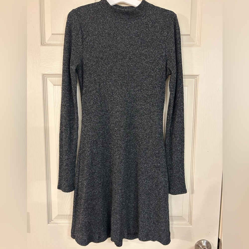 Hollister‎ Mock Neck Lined Sweater Heather Gray Dress Size Medium